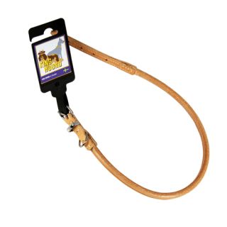 Läderhalsband, rundsytt, ljusbrunt, 10mm x 50cm