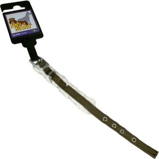 Halsband, pälsfodrade, mörkbrun/vit, 10mm x 20cm