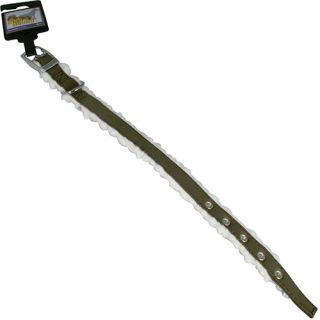 Halsband, pälsfodrade, mörkbrun/vit, 15mm x 35cm