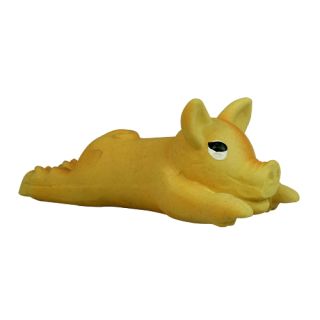 Gris Latex, mörkbeige, liten, 13 cm.