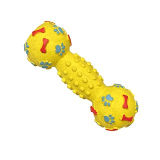 Gummihantel med dekor 18 cm.