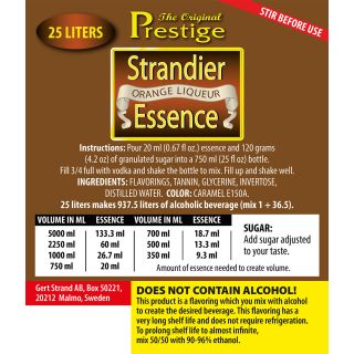 PR Strandier Orange Brandy liköressens 25L