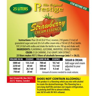 PR Jordgubbe Gräddliköressens 25L