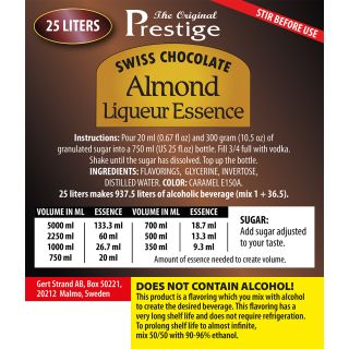 PR Choklad med Mandel liköressens 25L