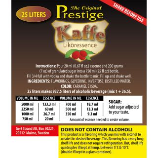 PR Danish Kaffe liköressens 25L
