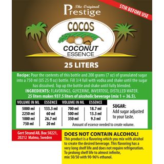 PR Kokos liköressens 25L