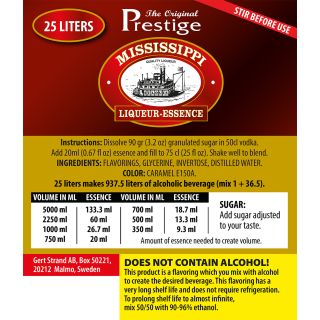 PR Mississippi liköressens 25L