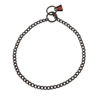 SP Strypkedja, rostfritt stål, runda länkar, vridna 45 cm Svart